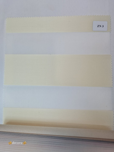 پرده زبرا رنگ کرم شیری کد zn5