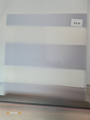 پرده زبرا ساده طوسی کم رنگ کد ZN16