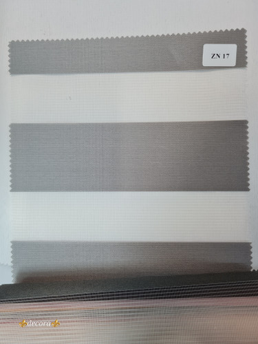 پرده زبرا ساده رنگ طوسی کد ZN17