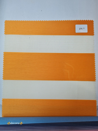 پرده زبرا ساره رنگ زرد پرتقالی کد ZN7