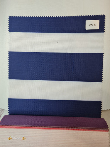 پرده زبرا ساده رنگ سورمه ای کد ZN24