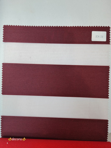 پرده زبرا ساده رنگ زرشکی کد ZN21