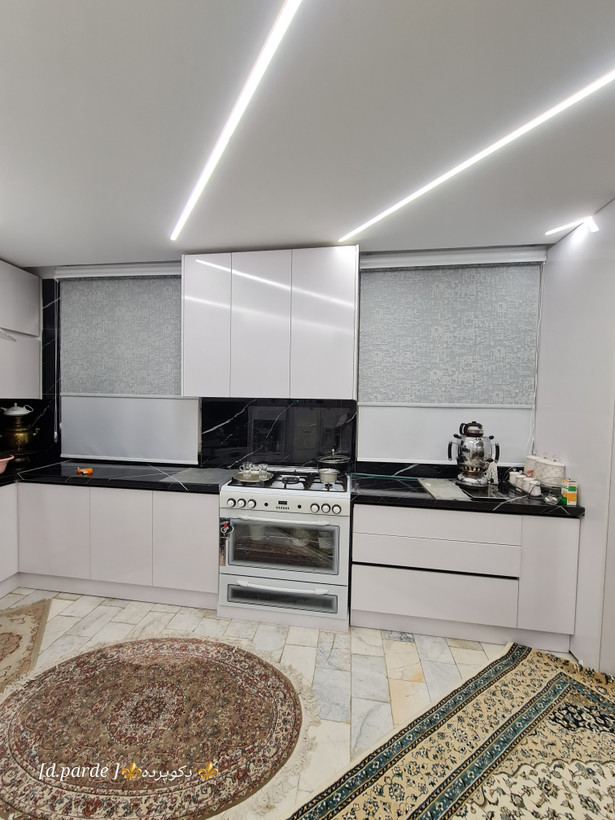 پرده زبرا دو مکانیزم دبل رنگ طوسی کد602_3 KD
